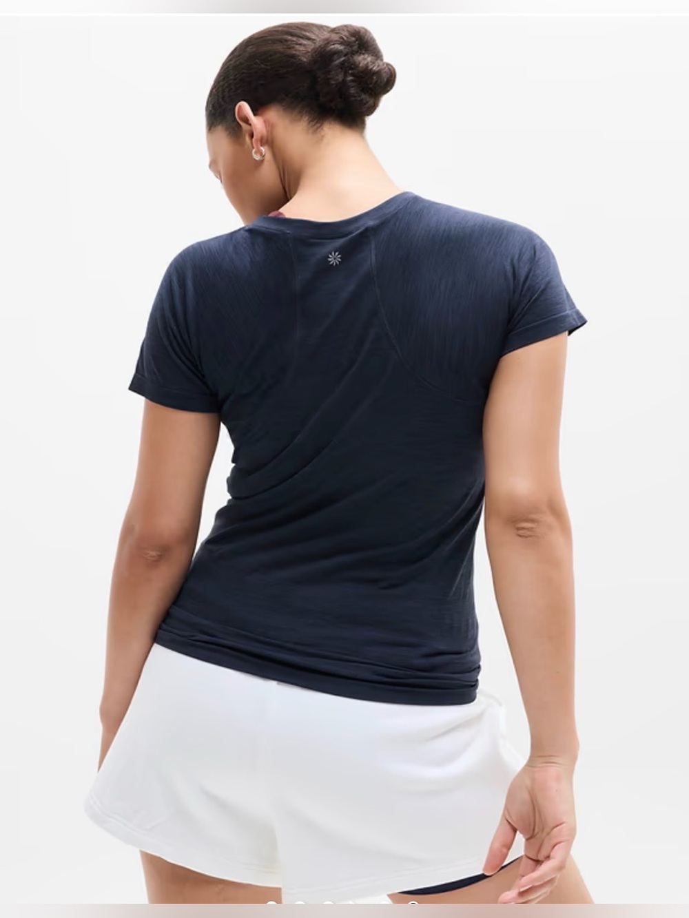 New Athleta navy 1X momentum seamless tee - Picture 2 of 7